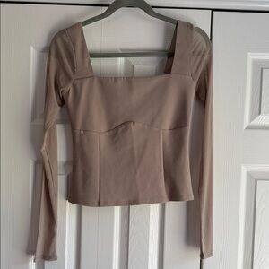 A&F Square Neck Long Sleeve Blouse